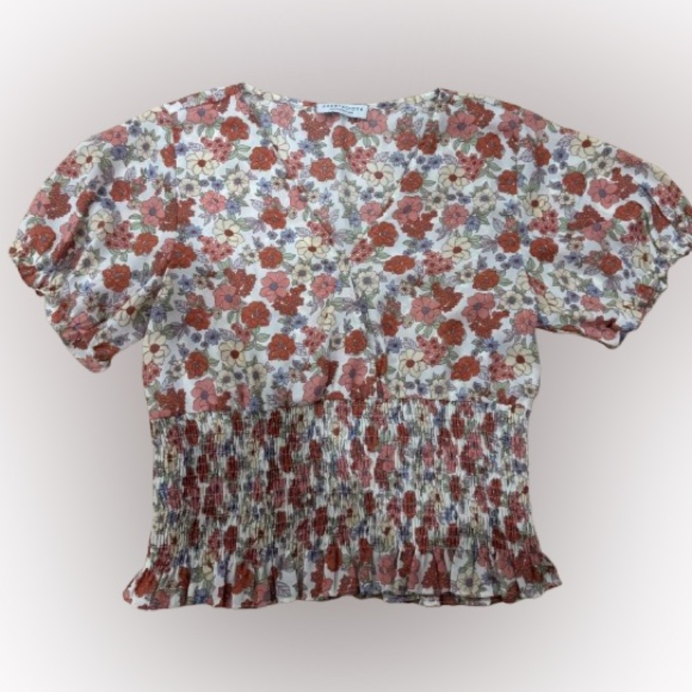 Paper Crane Smocked Hem Top
